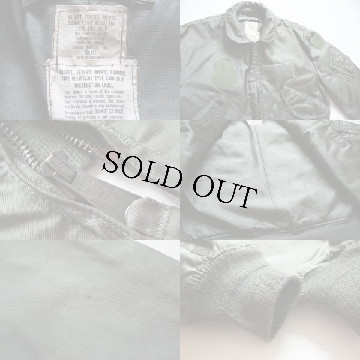 画像3: 80s 米軍 USAF CWU-36/P フライトジャケット 初期型 S (3)