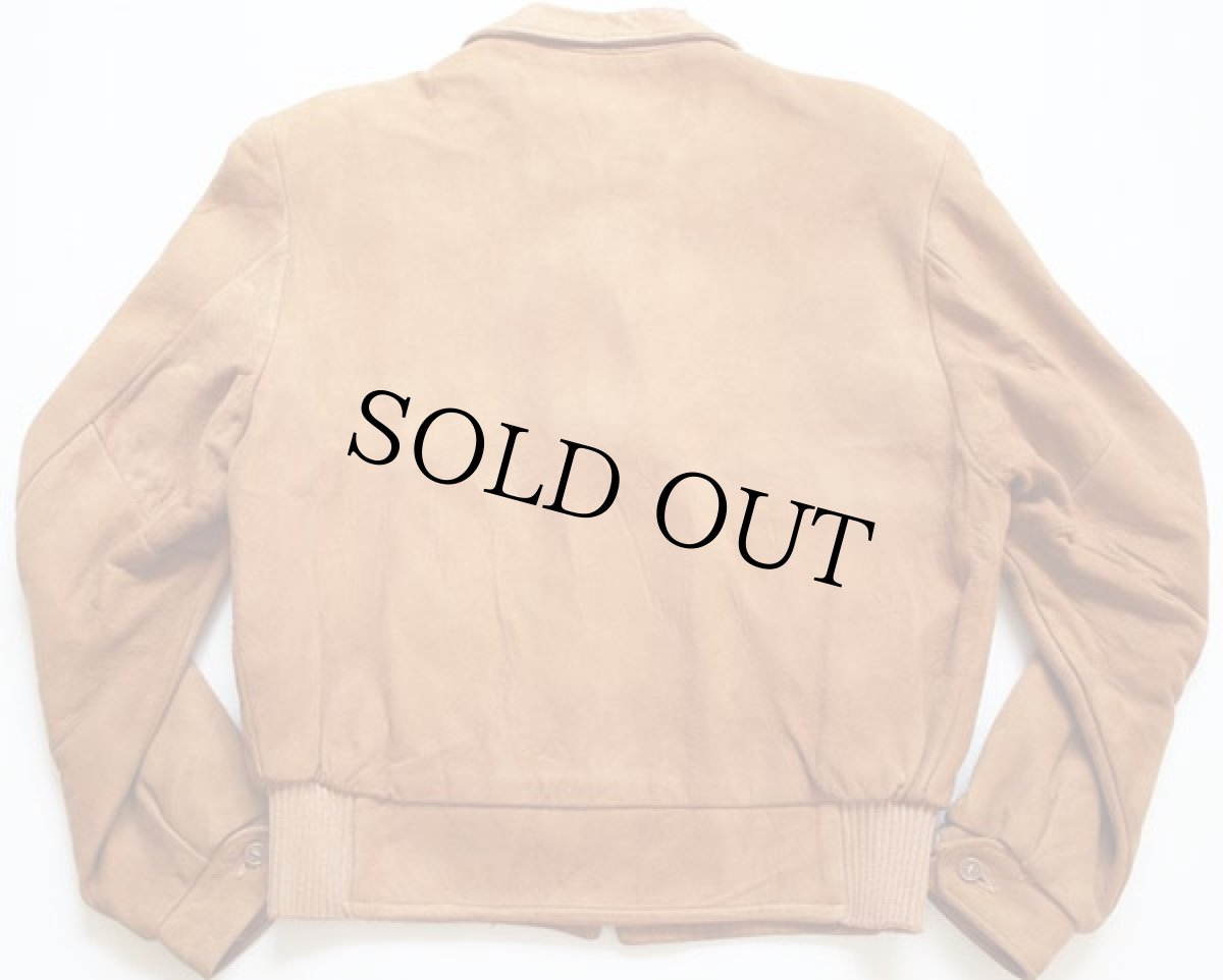 画像2: 50's PENNEY'S スエード レザージャケット 茶 40 (2)