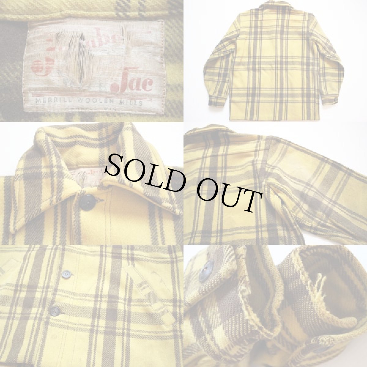 画像3: 50s Jumbo Jac チェック ウールジャケット (3)
