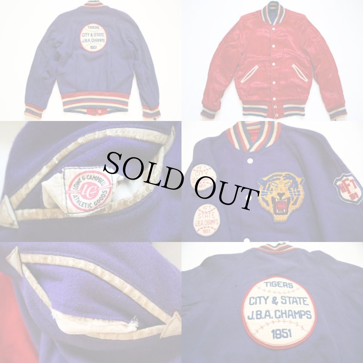 画像2: 50s LOWE&CAMPBELL フェルトパッチ付き リバーシブル メルトン ウール スタジャン (2)