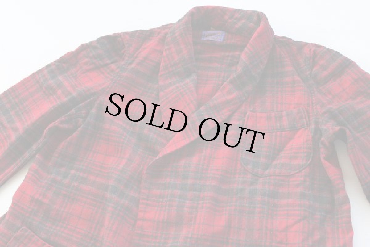 画像2: 50s PENDLETONペンドルトン ショールカラー ウール ガウン M (2)