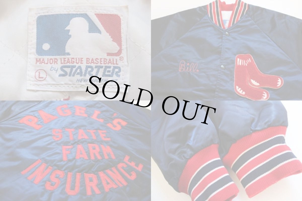 画像3: 90s USA製 STARTER レッドソックス ナイロンスタジャン L (3)