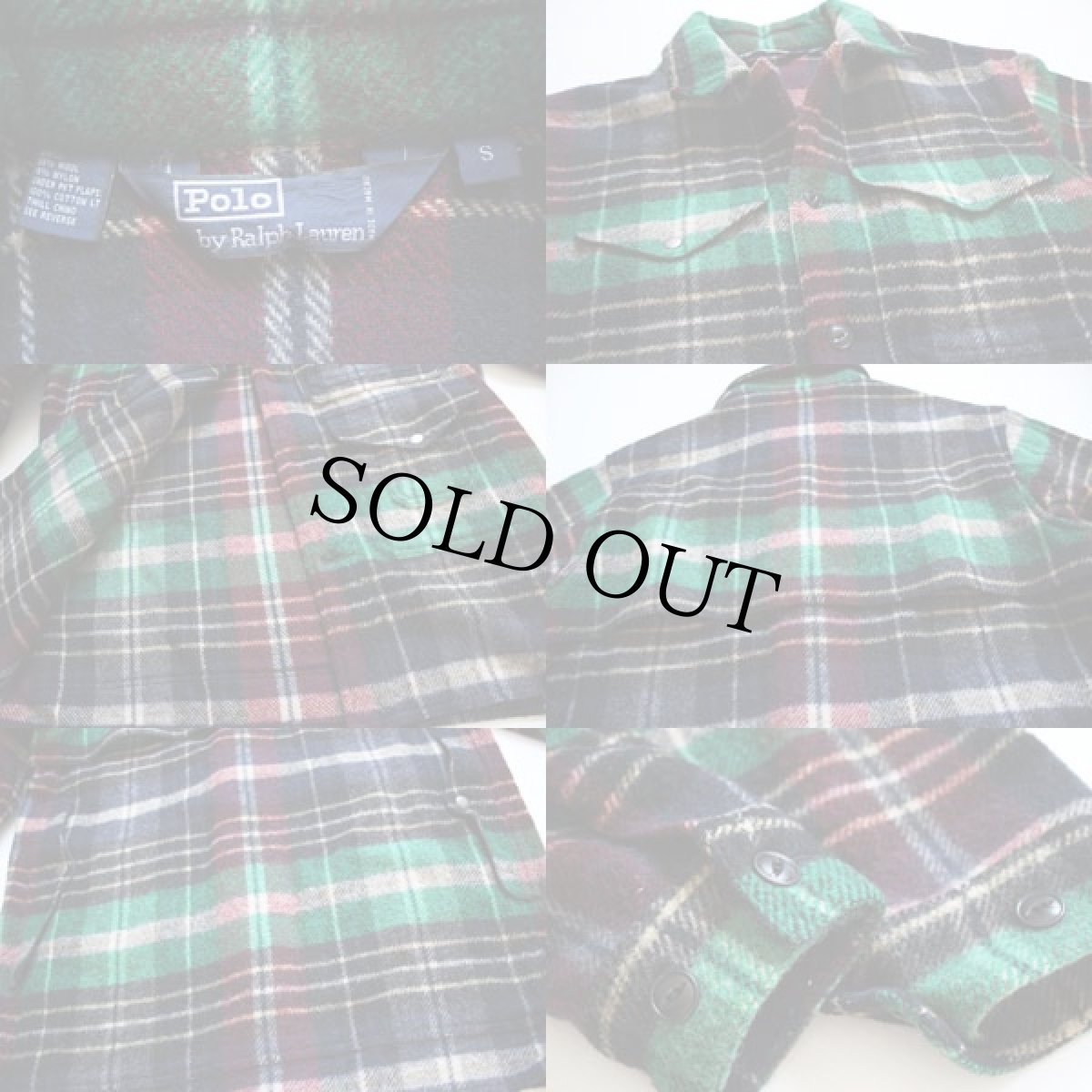 画像3: 90s ポロ ラルフローレン チェック ウールコート S★ハンティング (3)