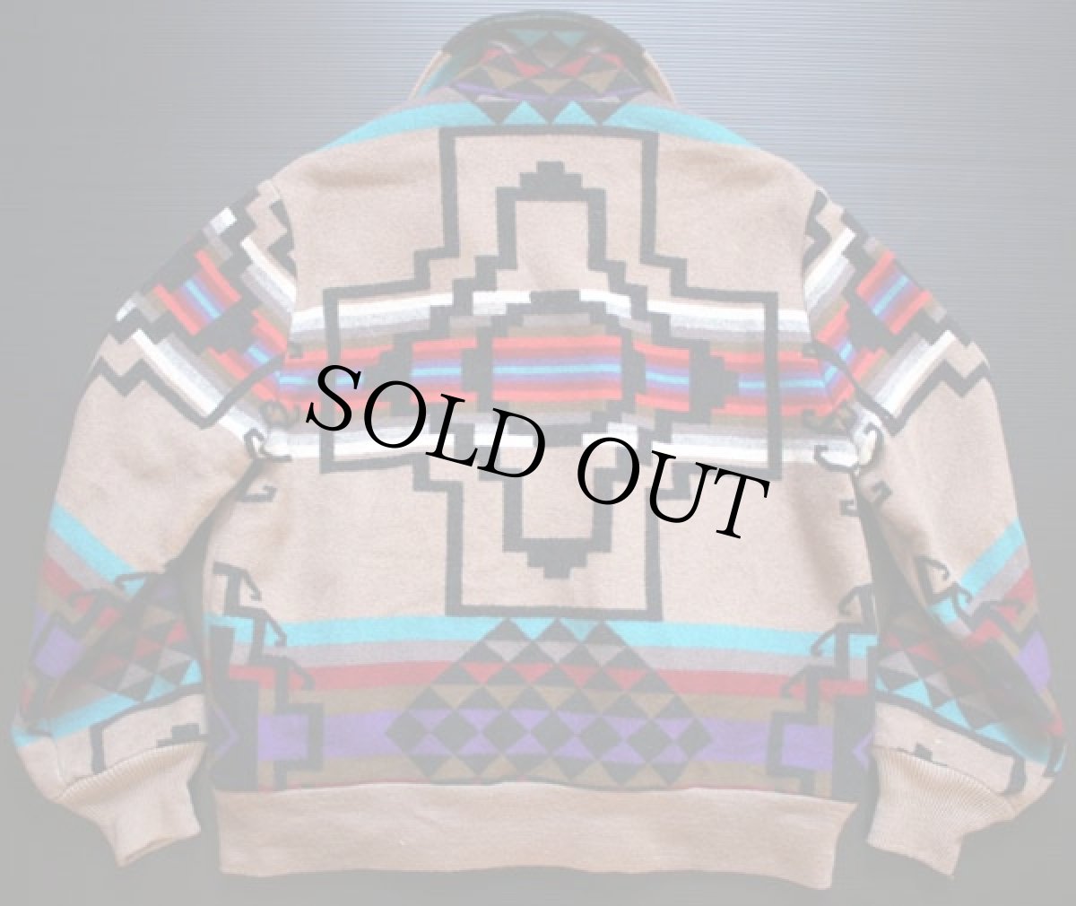 画像2: 80s PENDLETONペンドルトン ネイティブ柄 ウールジャケット L (2)