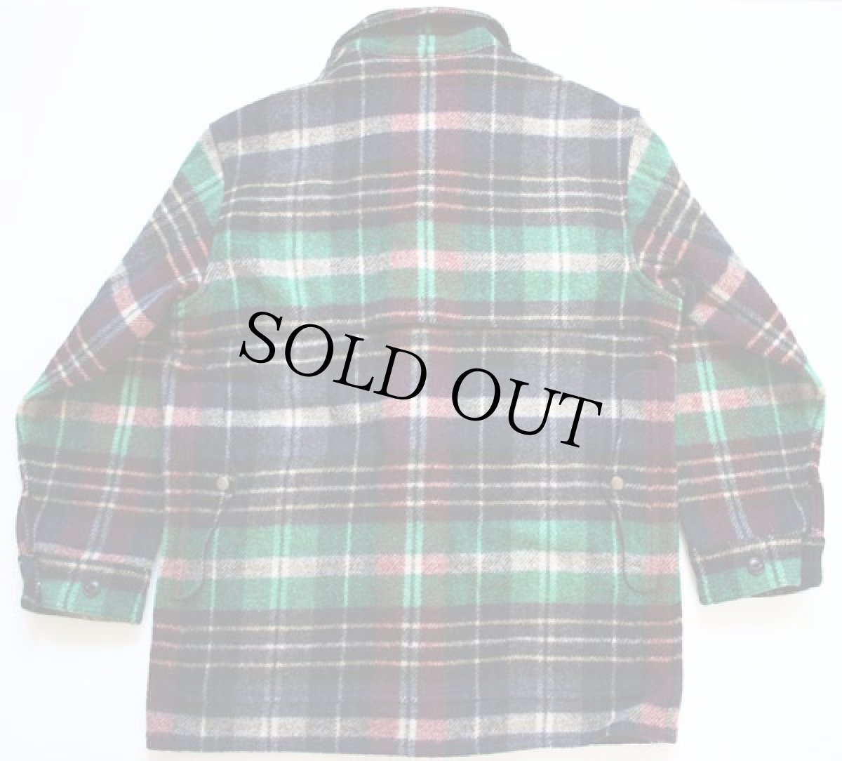 画像2: 90s ポロ ラルフローレン チェック ウールコート S★ハンティング (2)