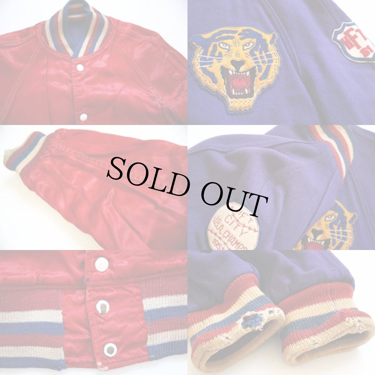 画像3: 50s LOWE&CAMPBELL フェルトパッチ付き リバーシブル メルトン ウール スタジャン (3)