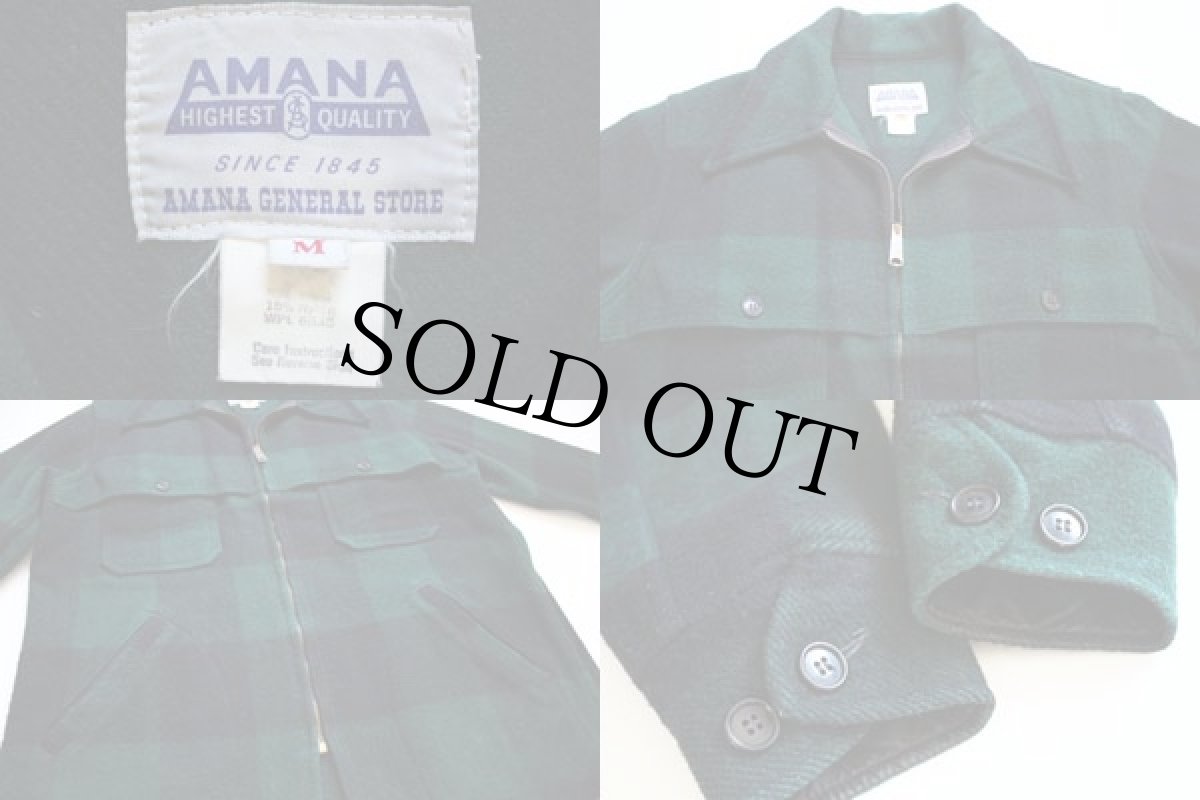 画像3: 70s AMANA バッファローチェック ウールジャケット 緑×黒 M (3)