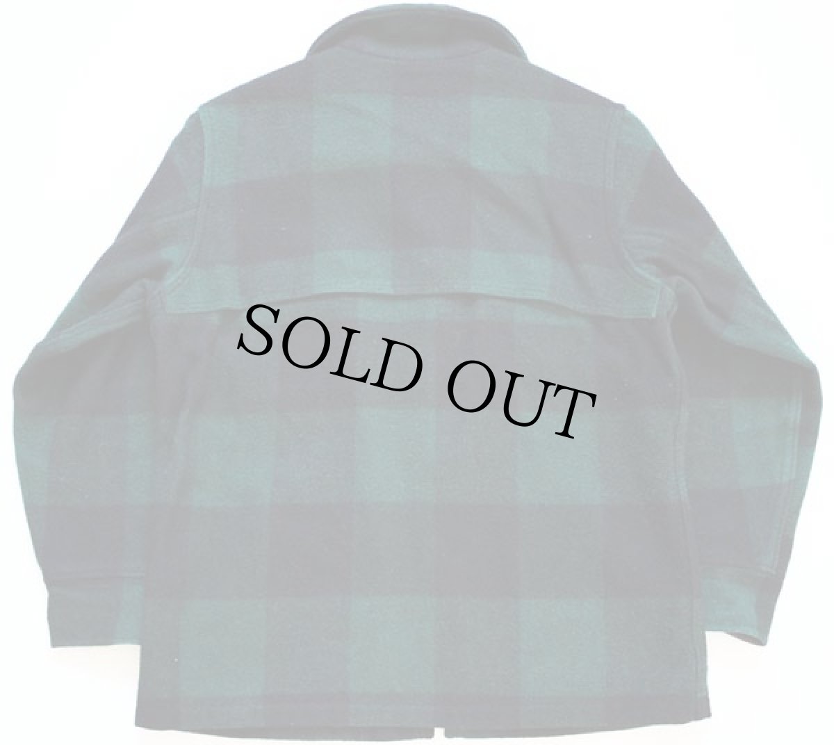 画像2: 70s AMANA バッファローチェック ウールジャケット 緑×黒 M (2)