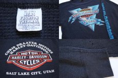 画像3: 80s USA製 HARLEY-DAVIDSON ハーレーダビッドソン サーマルシャツ 炭黒 XL (3)