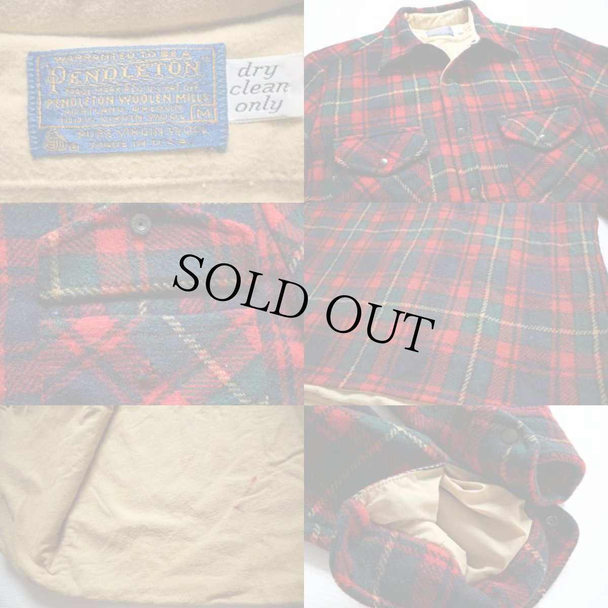 画像3: 70s  USA製 PENDLETONペンドルトン 裏地付き ウール シャツジャケット 	 (3)
