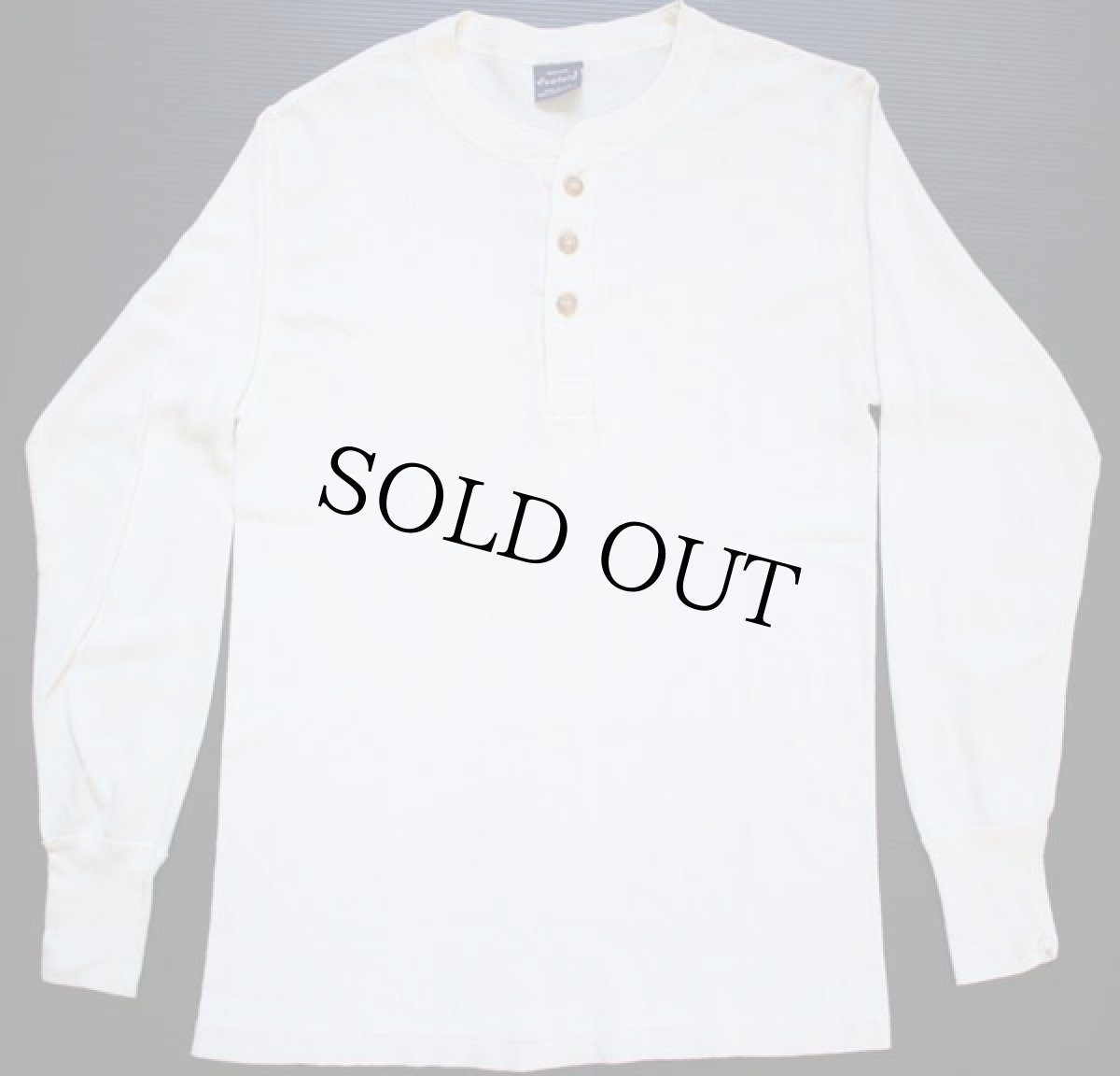 画像2: 90s USA製 duofold ヘンリーネック コットン サーマルシャツ M (2)