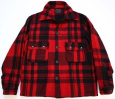 画像1: 50s Chippewaチペワ チェック ウール シャツジャケット 赤×黒 (1)
