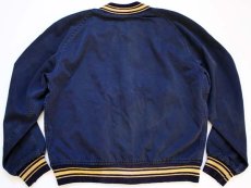 画像2: 50s Eddie Leonard NAVY パッチ付き コットン スタジャン 紺 (2)