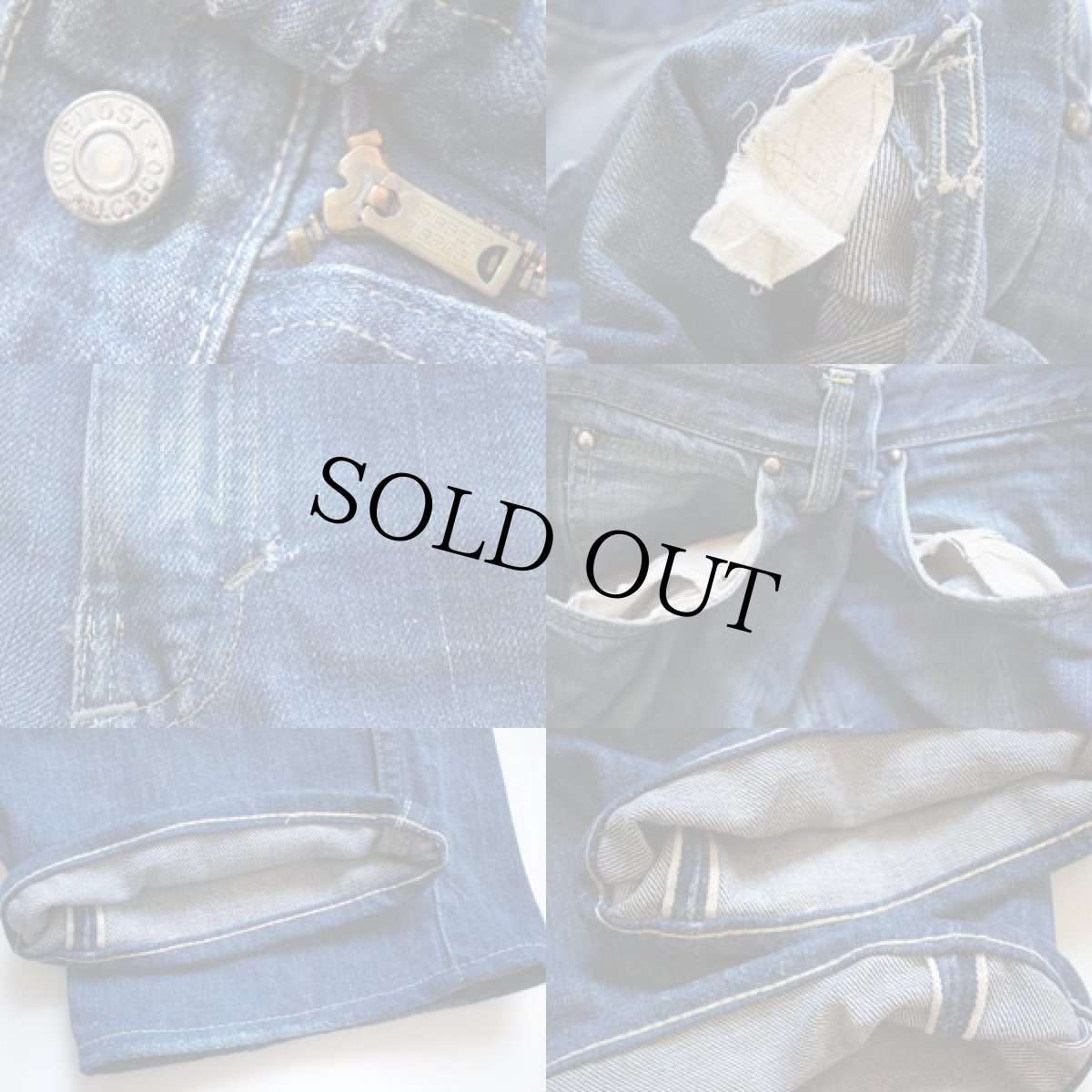 画像3: 50s J.C.PENNEY FOREMOST インディゴ デニムパンツ w33 (3)