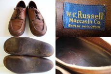 画像3: 60s W.C.Russell Moccasinラッセルモカシン レザーシューズ 茶 (3)