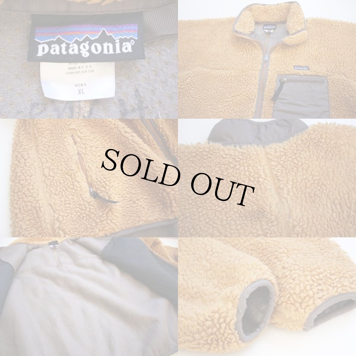 画像3: 00s USA製 patagoniaパタゴニア クラシック レトロカーディガン フリースジャケット テキーラゴールド XL 	 (3)
