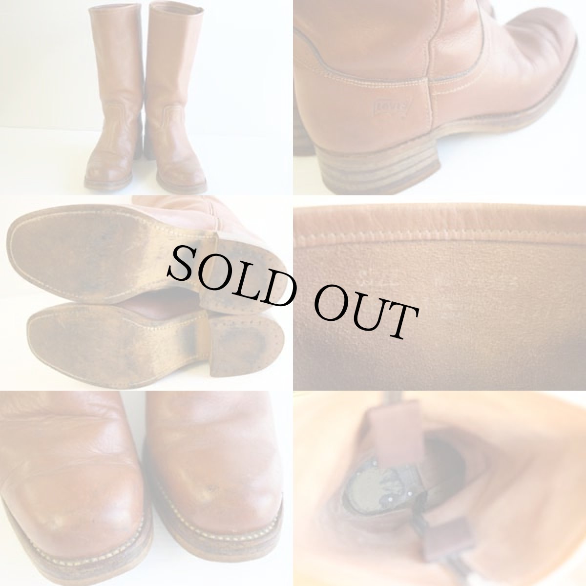 画像3: 70's Levi'sリーバイス ウエスタンブーツ 茶 9 M (3)