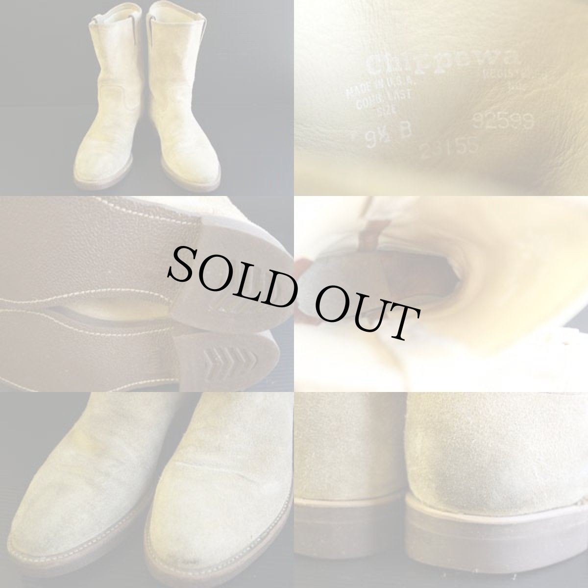 画像3: 80s USA製 Chippewaチペワ スエード ウェリントンブーツ 9.5B (3)