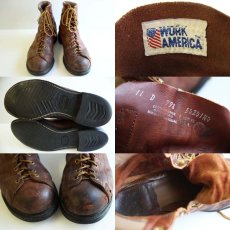 画像3: 80s USA製 WORK AMERICA モンキーブーツ 茶 11 D (3)