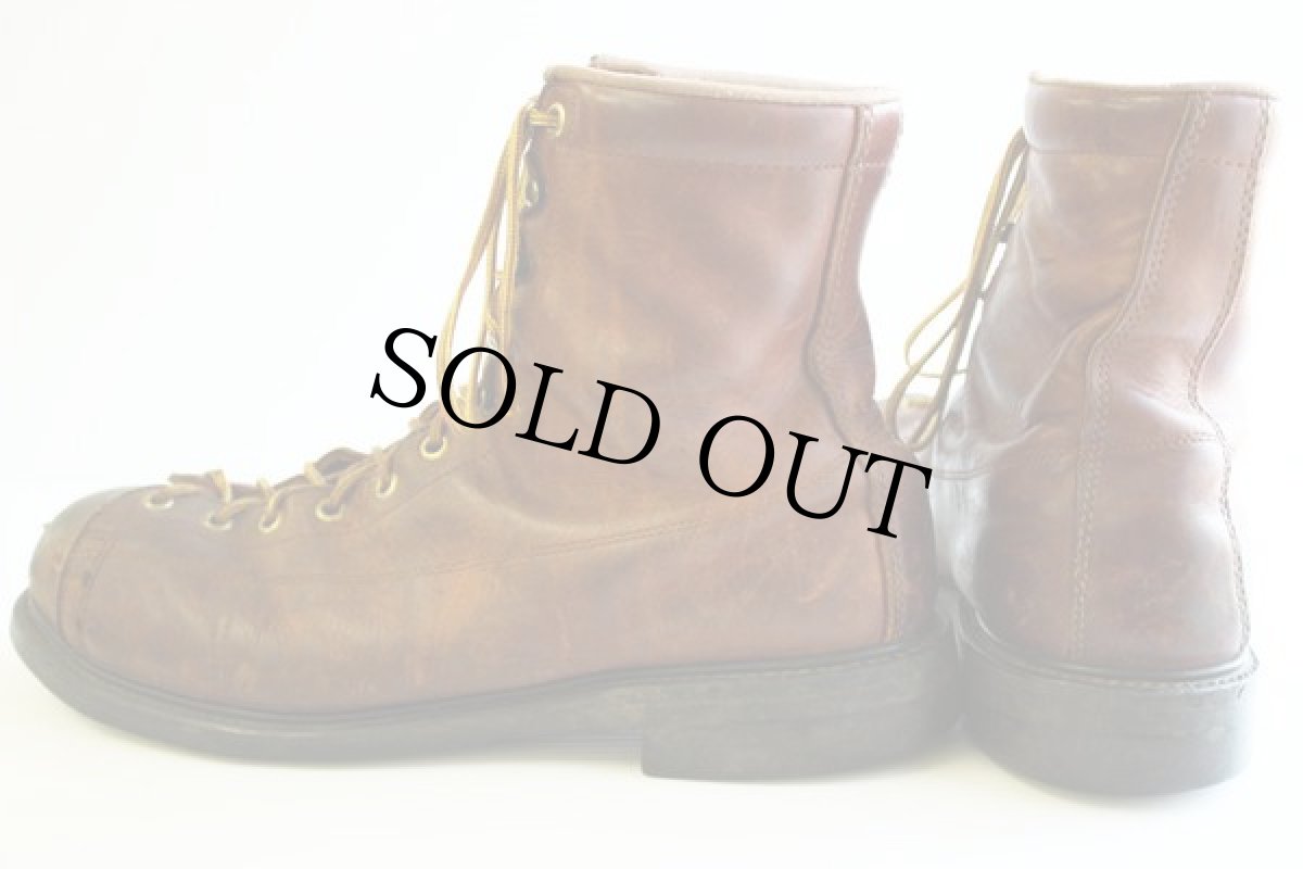 画像2: 80s USA製 WORK AMERICA モンキーブーツ 茶 11 D (2)