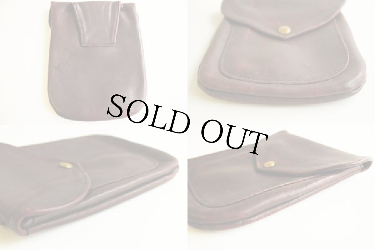 画像2: ビンテージ レザー ベルトポーチ 赤茶 (2)