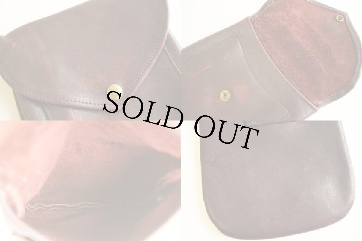 画像3: ビンテージ レザー ベルトポーチ 赤茶 (3)