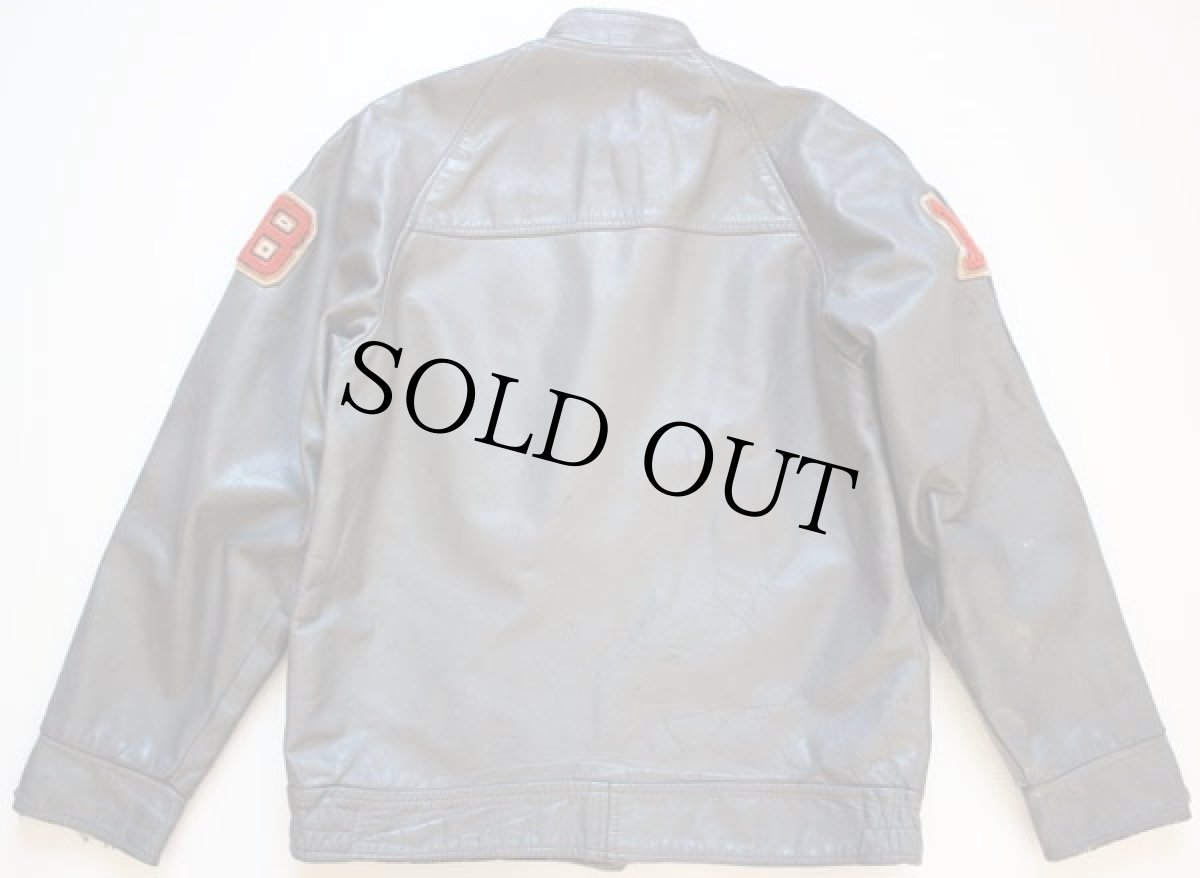 画像2: 70s UNKNOWN スタンドカラー オールレザー スタジャン 40 (2)