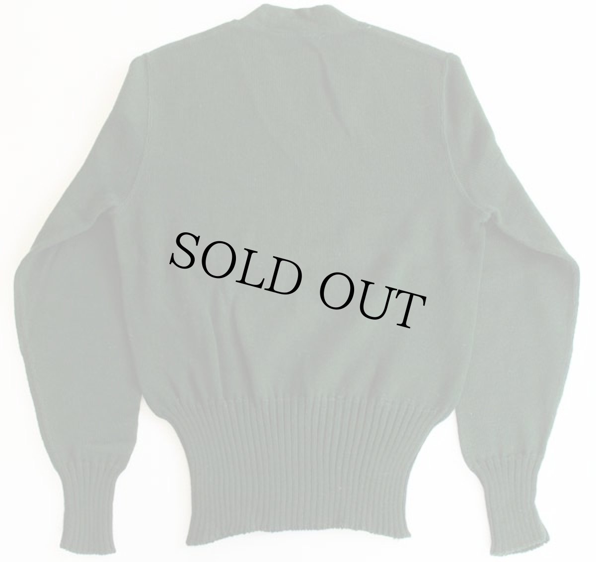 画像2: 40s Nelson Knitting Mills Vネック ウールニット セーター 深緑 (2)