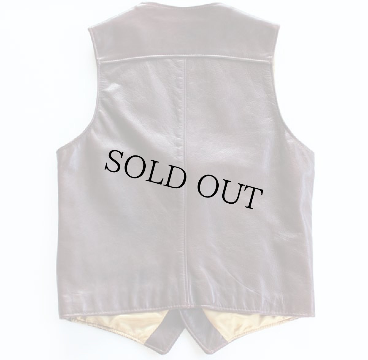 画像2: USA製 Schottショット レザーベスト 焦げ茶 M (2)