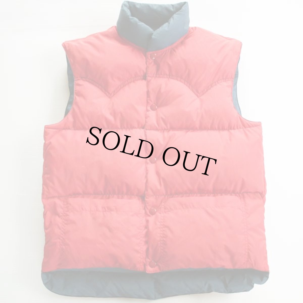 画像2: 70's Leeリー STORM RIDER ダウンベスト 赤×紺 (2)