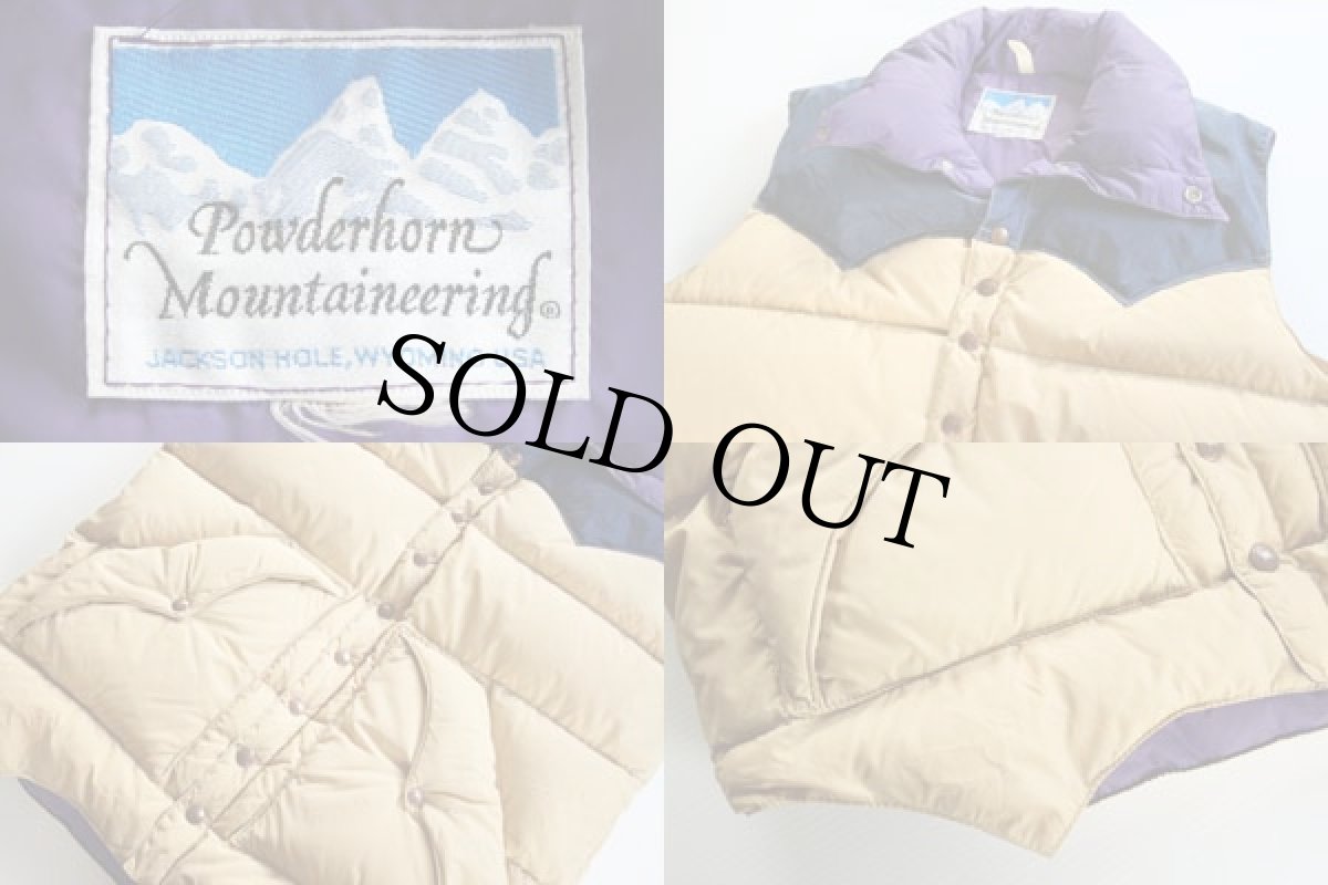 画像3: 80s Powderhorn Mountaineeringパウダーホーン ツートン ヨーク切り替え ダウンベスト (3)