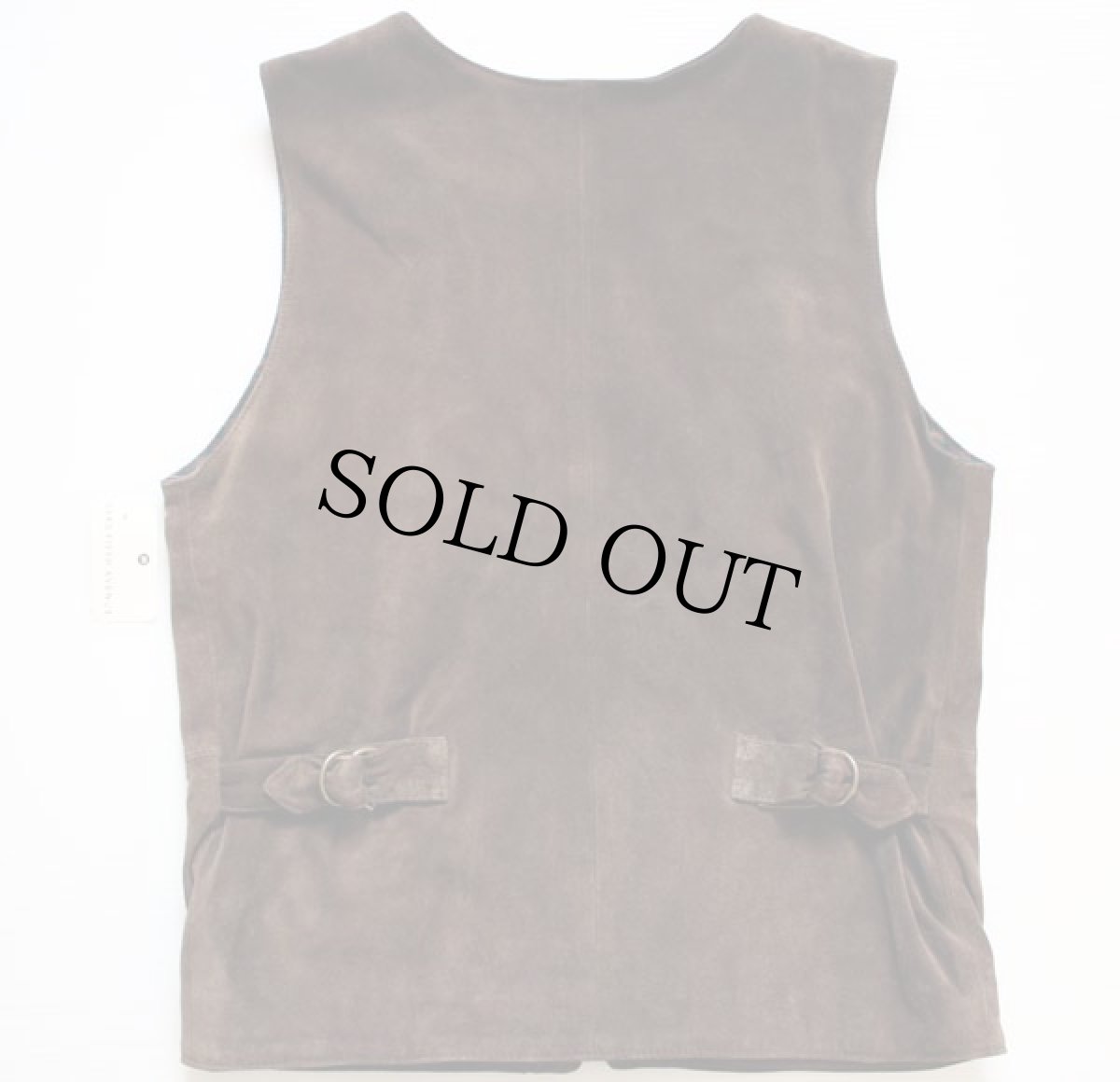 画像2: デッドストック★USA製 B.FREE ヌバック レザーベスト S (2)