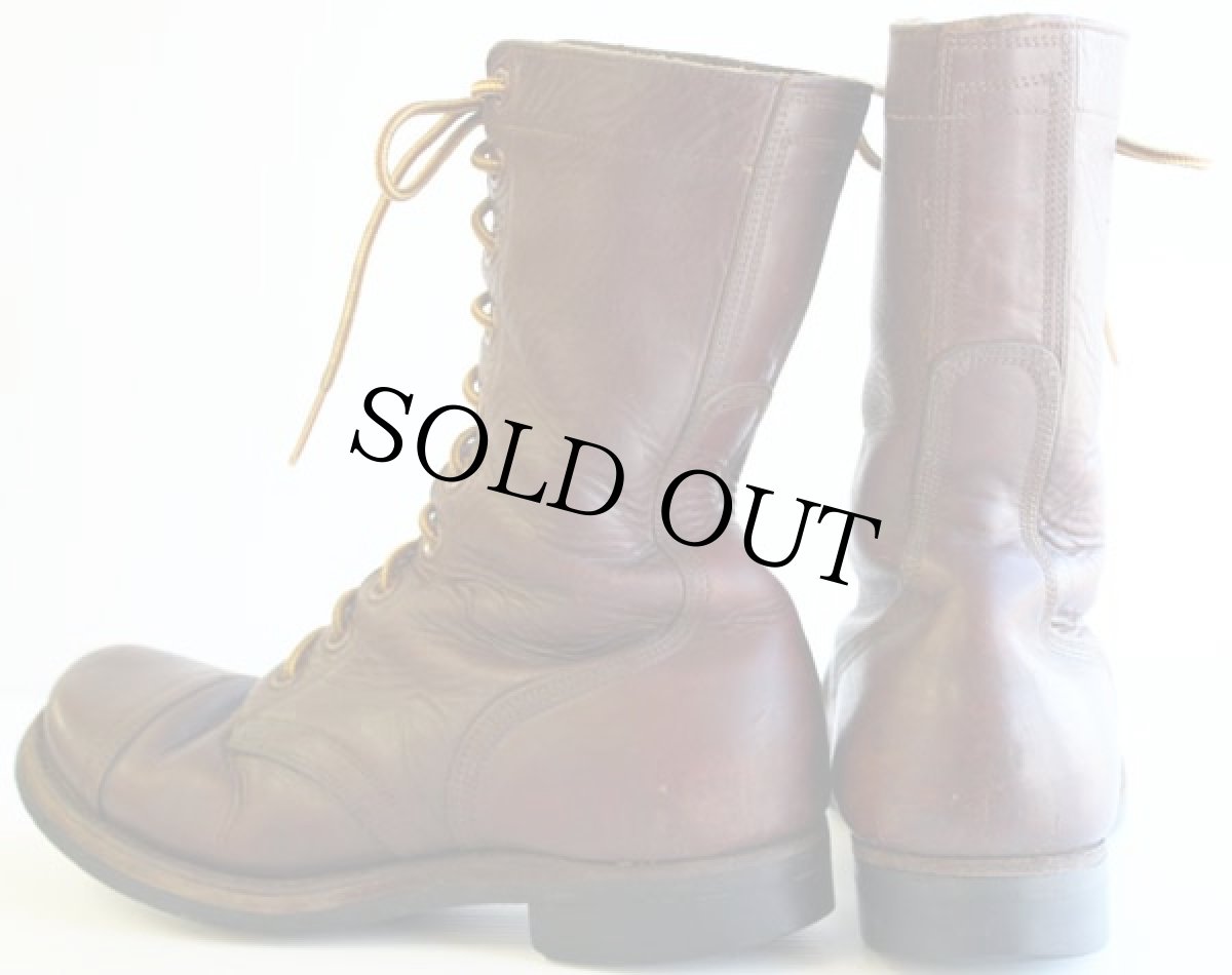 画像2: 50s 米軍 ジャンプブーツ 茶 7.5 EE (2)