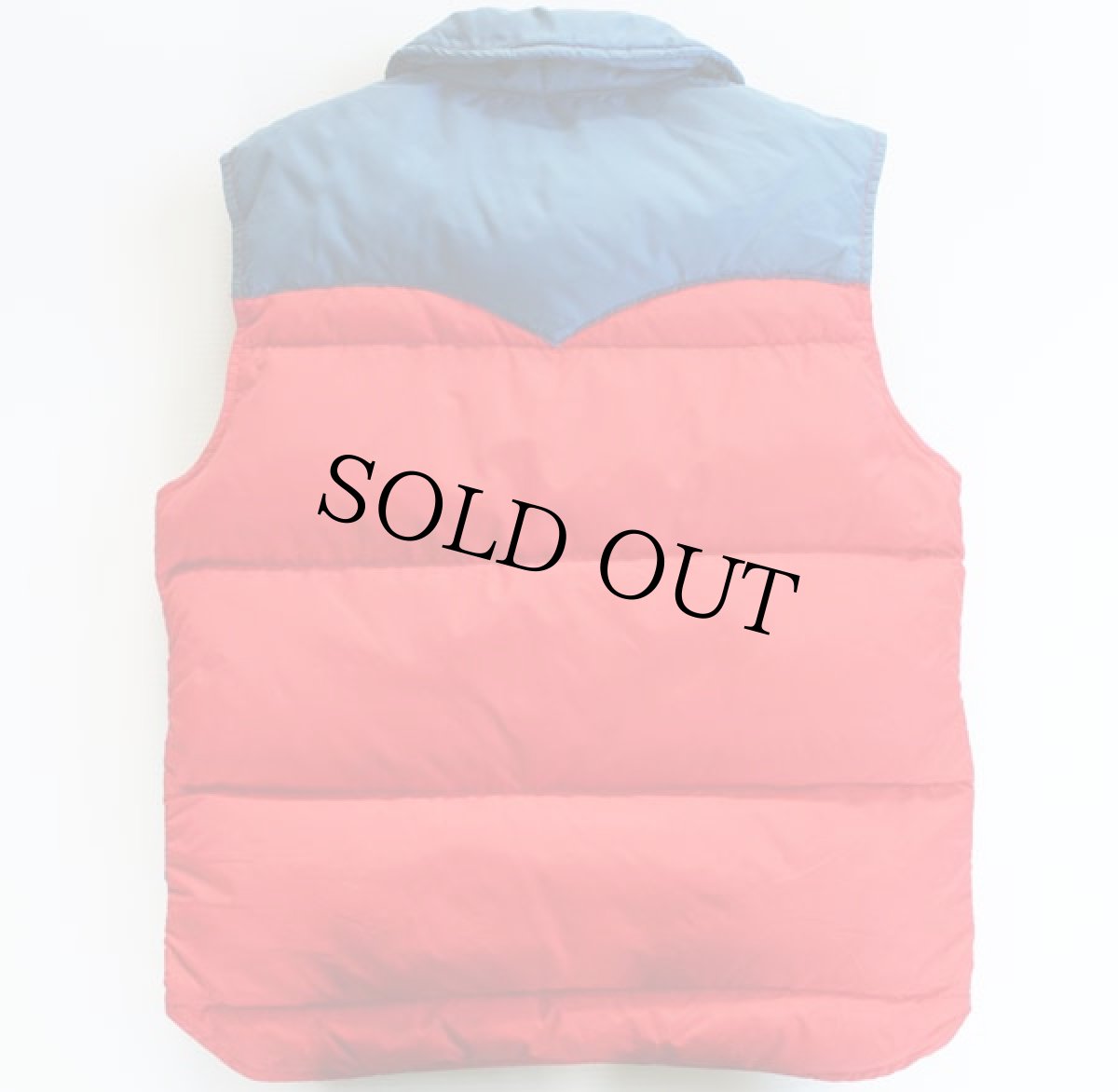 画像2: 70s Comfy ツートン ヨーク切り替え ダウンベスト (2)