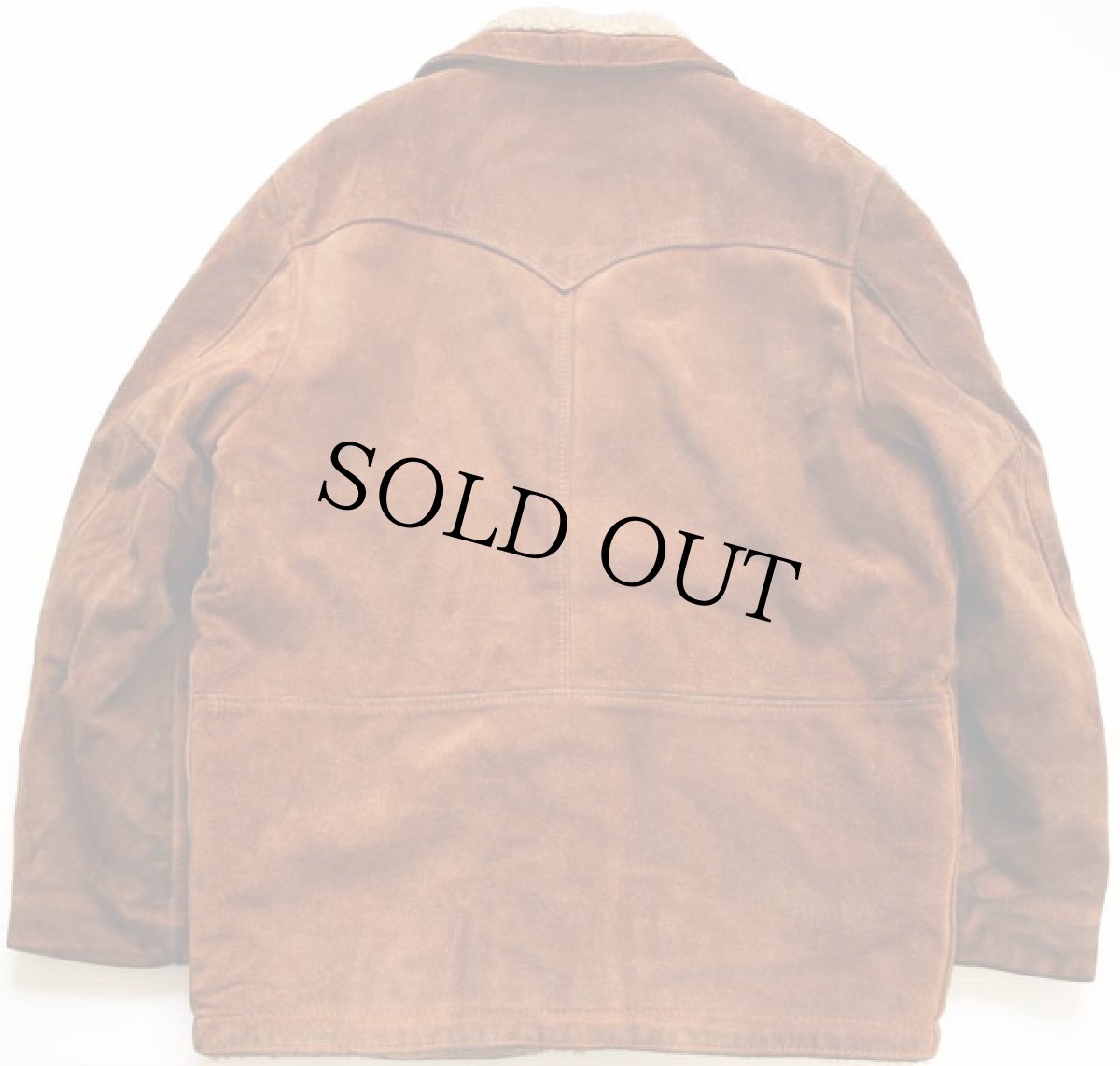 画像2: 80s USA製 Schottショット ボアライナー スエード ランチコート 40 (2)