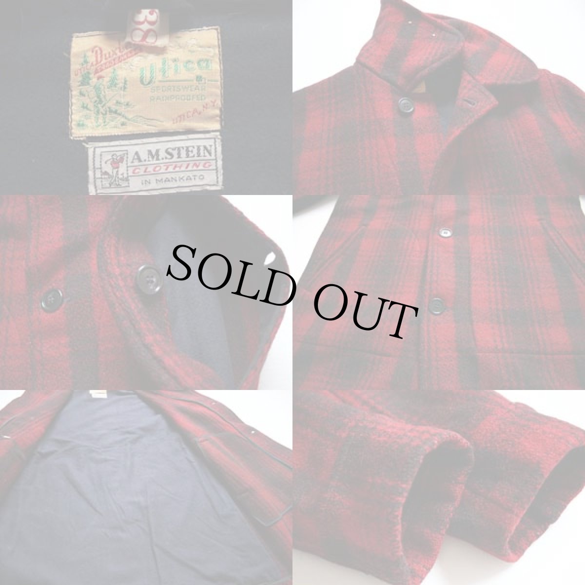 画像3: 50s Utica Duxbak ハンティング ウールコート (3)