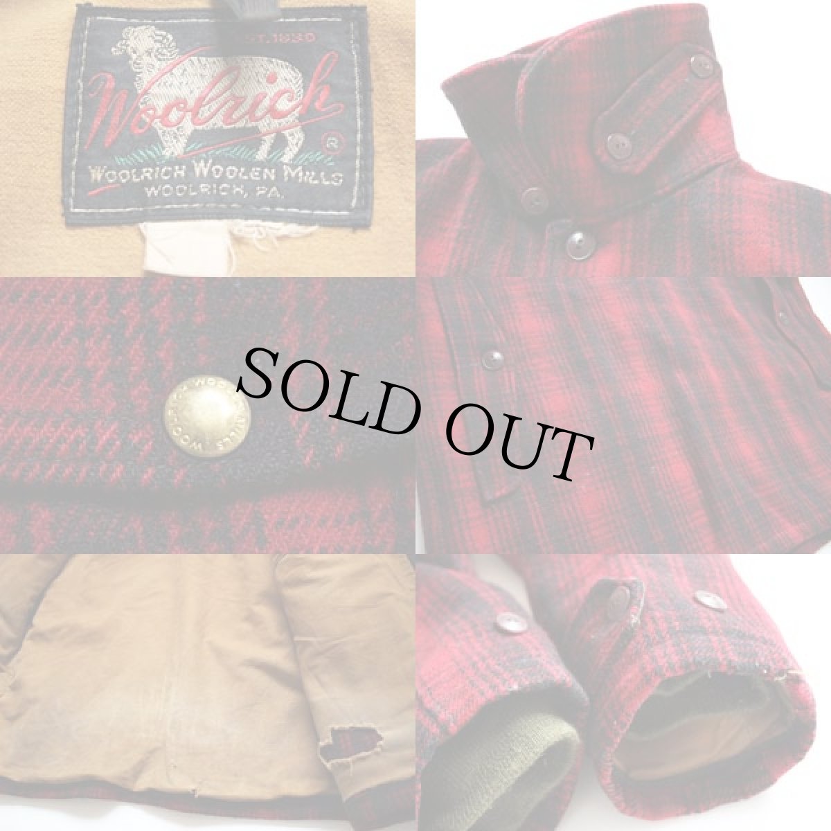 画像3: 40s Woolrichウールリッチ マッキーノ ウールジャケット (3)