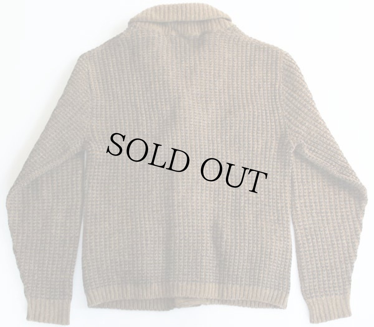 画像2: 50s TOWNCRAFT ショールカラー ウールニット カーディガン M (2)