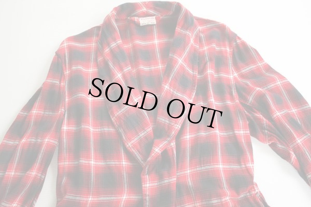 画像2: 50s VELVALON オンブレチェック レーヨン ガウン (2)