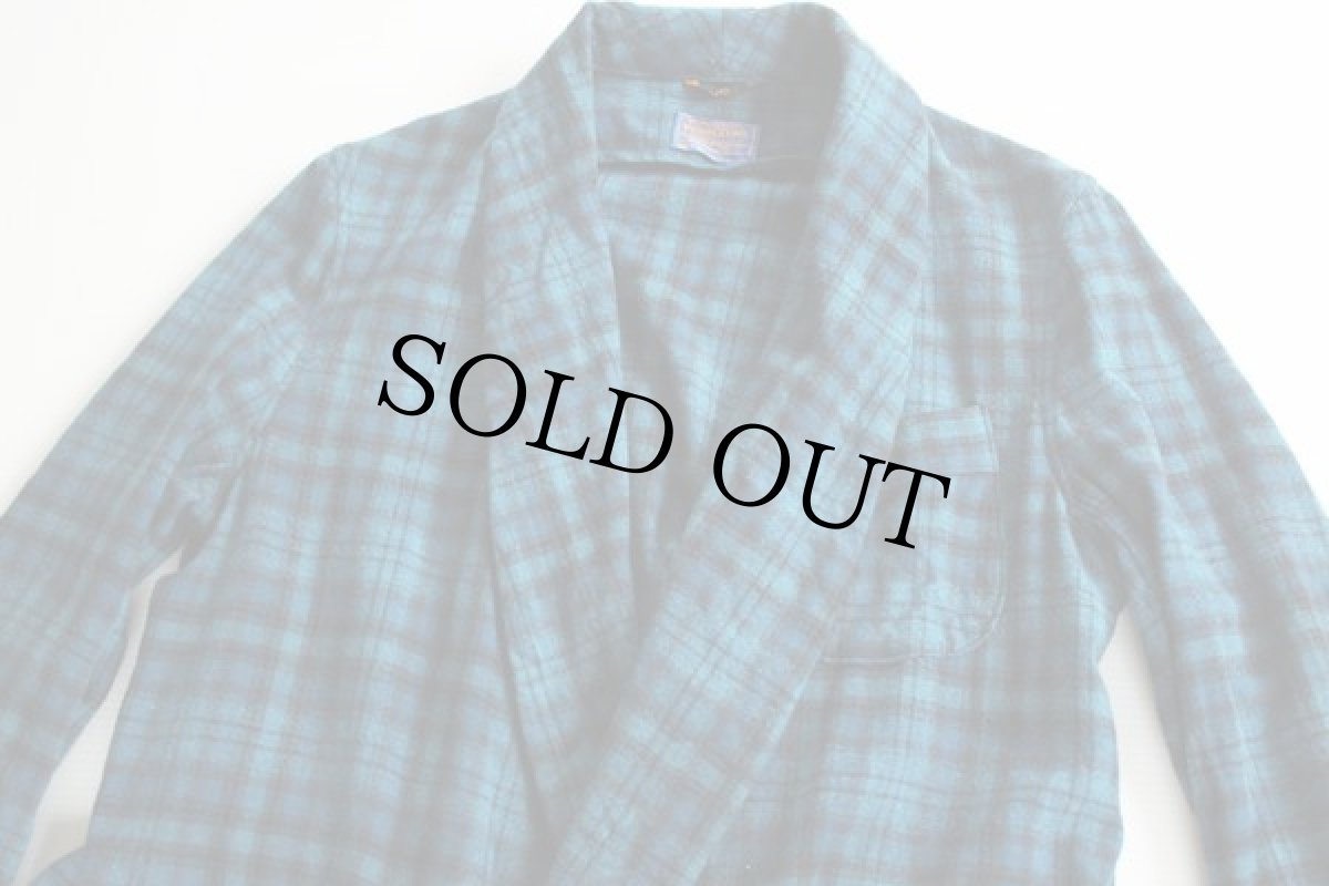 画像2: 60s PENDLETONペンドルトン ショールカラー ウール ガウン M (2)