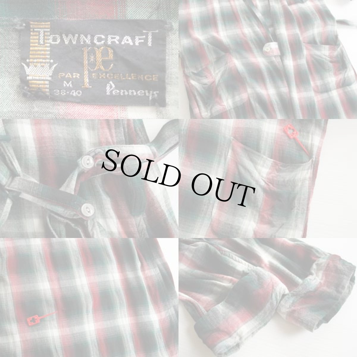 画像3: 60s Penneys TOWNCRAFT オンブレチェック レーヨン ガウン M (3)