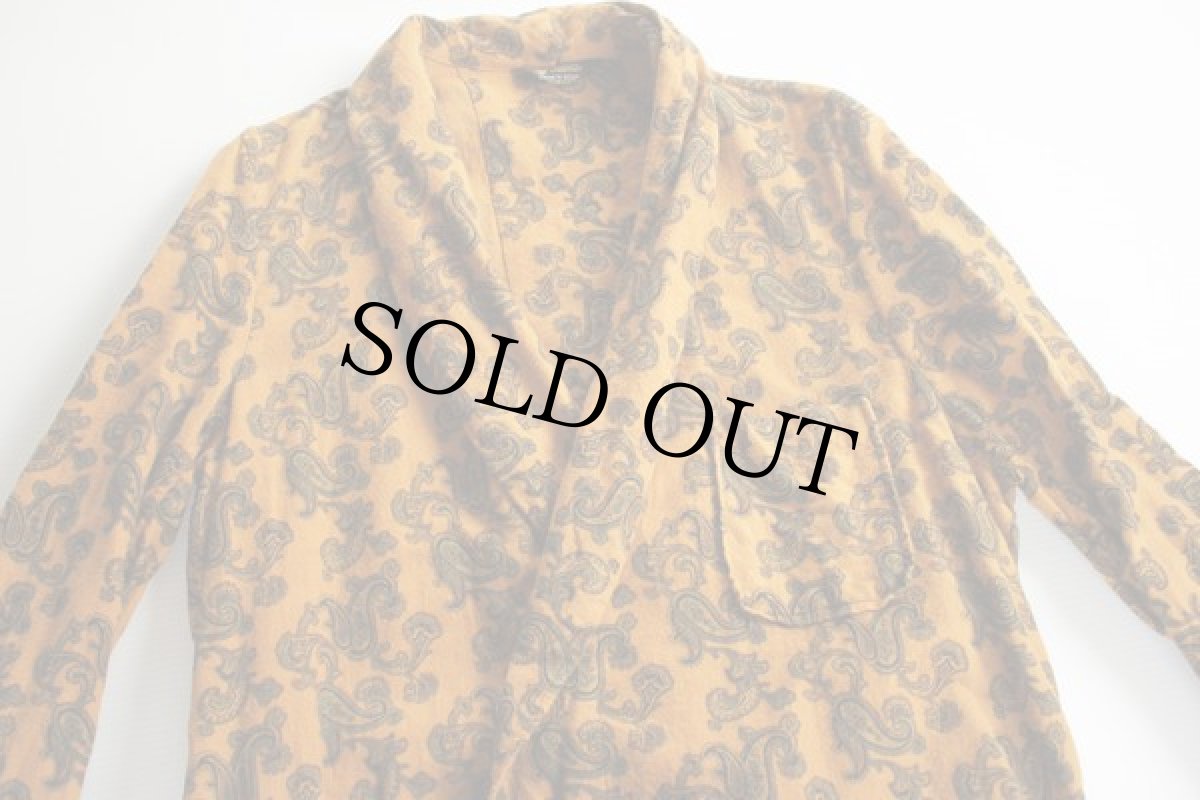 画像2: 50s PENNEY'S TOWNCRAFT ペイズリー 総柄 プリントネル ガウン M (2)