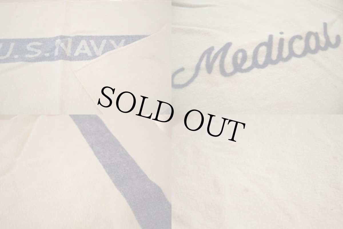 画像3: 40s 米軍 U.S.NAVY メディカル ウール ブランケット (3)