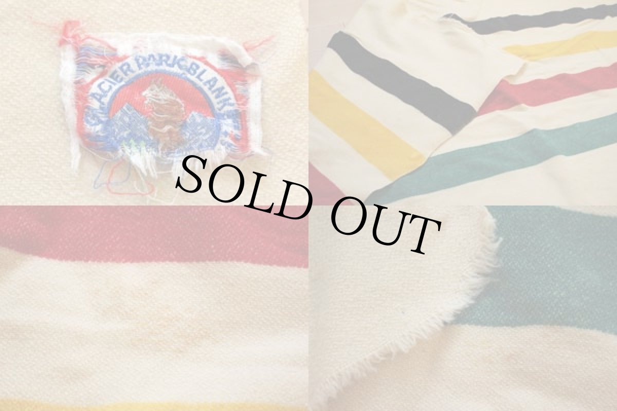 画像3: ビンテージ pendleton GLACIER PARK ウール ブランケット (3)