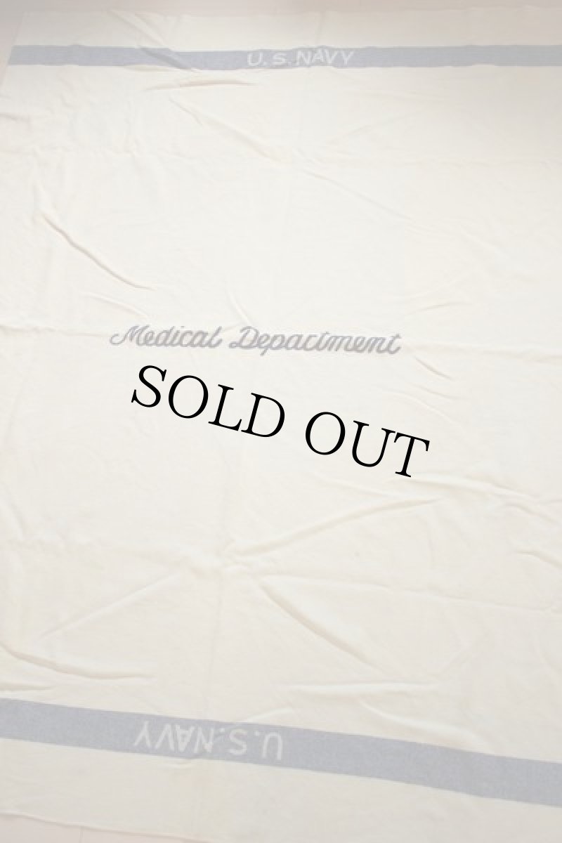 画像2: 40s 米軍 U.S.NAVY メディカル ウール ブランケット (2)