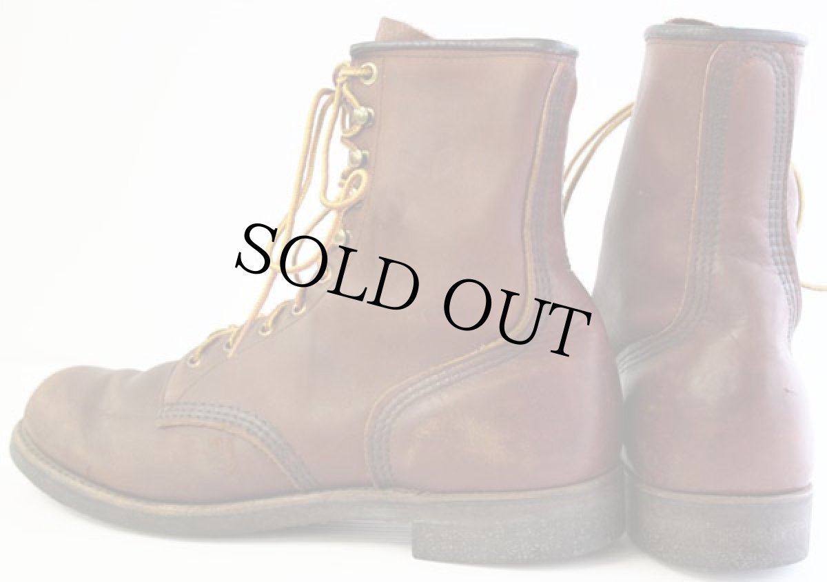 画像2: 90s USA製 REDWINGレッドウイング 957 ワークブーツ 茶 10 B (2)