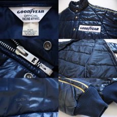 画像3: 70s USA製 GOODYEAR パッチ付き ナイロン レーシングジャケット 紺 M (3)