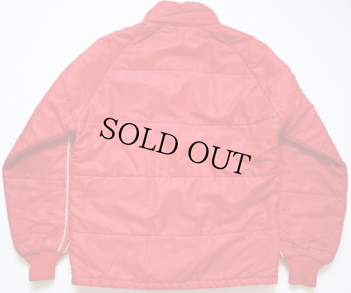 画像2: 70s Swingster Firestone パッチ付き 中綿入り ナイロン レーシングジャケット 赤 M (2)