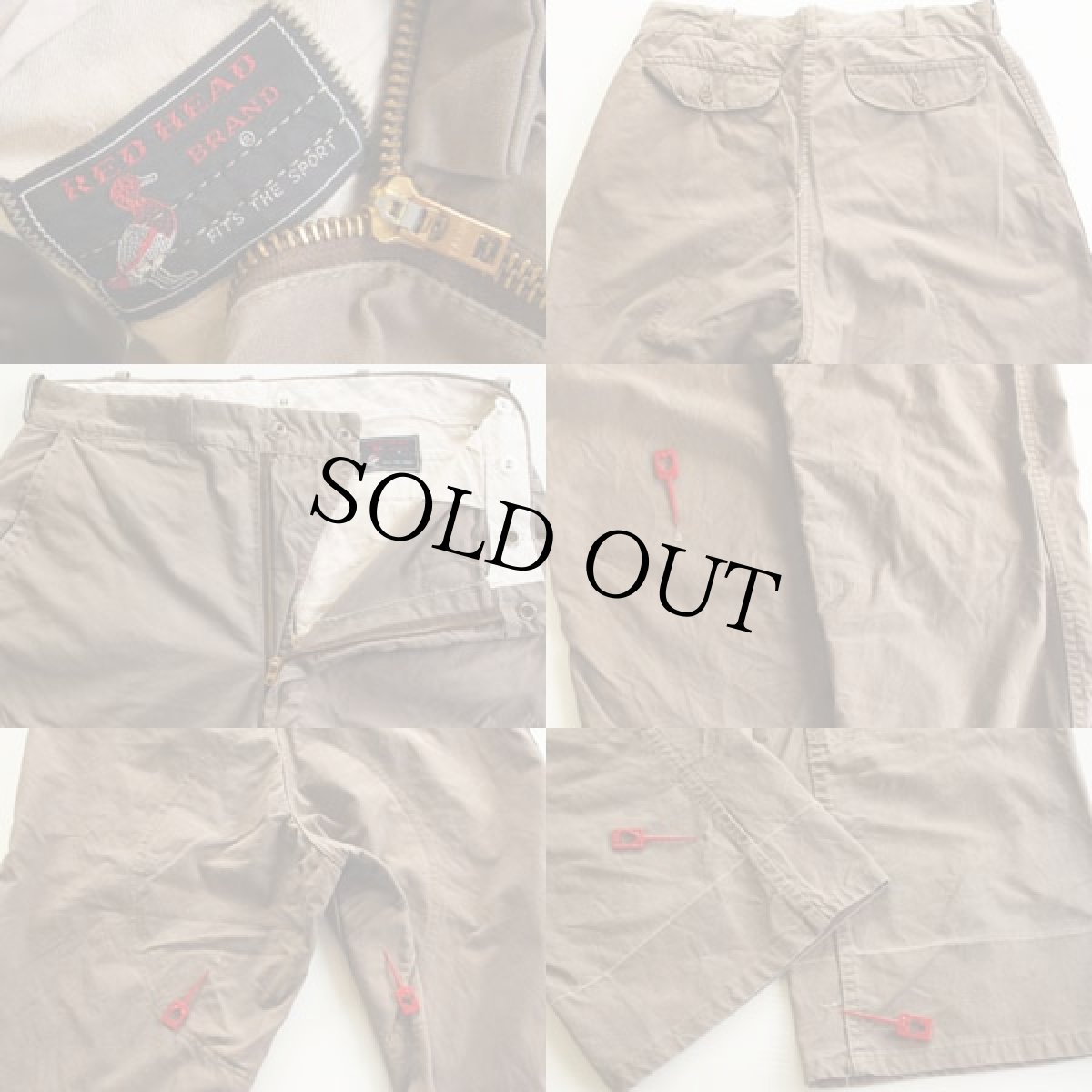 画像3: 60s RED HEADレッドヘッド ハンティングパンツ w34 (3)