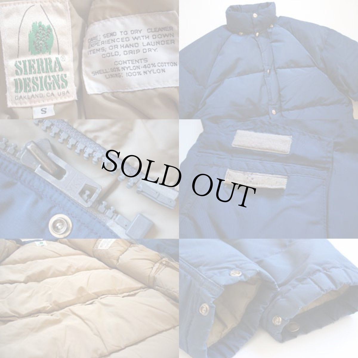 画像3: 70s SIERRA DESIGNSシエラデザイン 60/40 ダウンジャケット 紺 S (3)